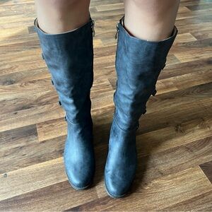 Women's Gray Knee-High Boots